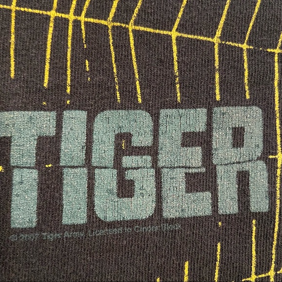 Tiger Army Men’s Tiger Spider Spell Out T-Shirt Large - Picture 5 of 10